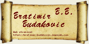 Bratimir Budaković vizit kartica